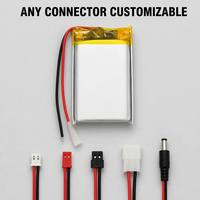 Batterie Li-Po polymère ultra-mince, compacte, légère et efficace de 3,7 V 800 mAh avec PCM pour traceur GPS portable Bluetooth