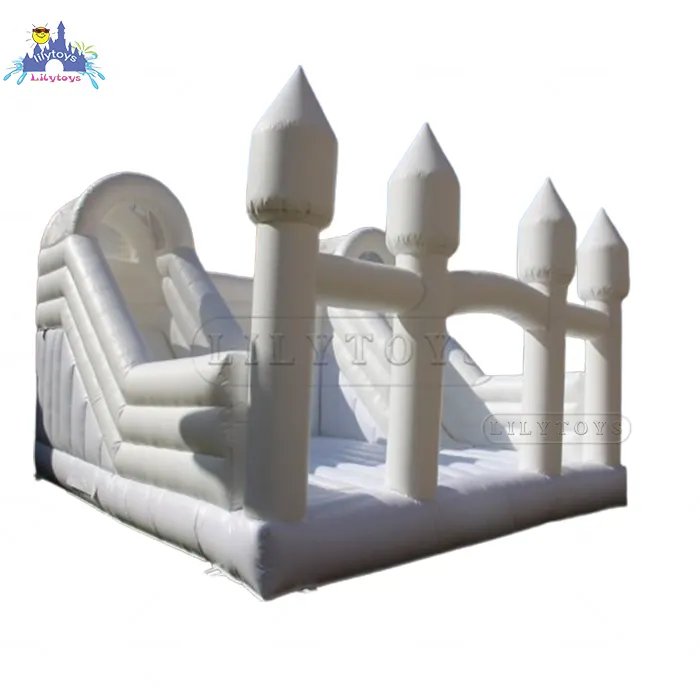 Lilytoys 0,55 M PVC casa hinchable de boda Castillo de salto blanco comercial para niños kits de reparación casa inflable de boda