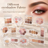 Fard à paupières pressé à effet caméléon avec logo personnalisé, couleur changeante, pailleté métallique, palette de fards à paupières à effet changeant de couleur