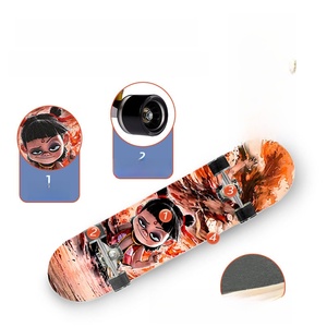 <span class=keywords><strong>Skateboard</strong></span> 2 avec roues lumineuses à motifs de dessins animés, planche plate en bois, modèle HB1 universel <span class=keywords><strong>pour</strong></span> adolescents et débutants - Product Image 3