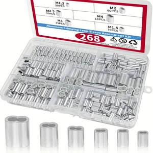 Kit Surtido de Fundas de Aluminio para Crimpado 268 Piezas M1.2 M2.5 M3 M4 M1.5 para Reparación de Cables - Product Image 1