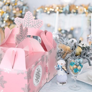 Custom Design Wholesale Exquisite <b>Christmas</b> Gift Packaging <b>Box</b> With Snowflake Pattern - Product Image 5