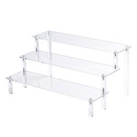 Support d'affichage en acrylique multicouche personnalisé pour cupcakes, boulangerie, pain, beignets et desserts - Transparent clair pour un montage facile