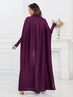 2026 Übergröße Einheitsgröße Abaya mit Knopfmanschetten Einfarbiger Kaftan Cardigan Polyester Maxikleid Miyake Plissierter Stil Robe