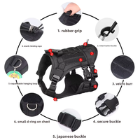 Harnais de poitrine multifonctionnel pour animaux de compagnie en tissu Oxford durable, conception anti-évasion pour chiens de grande et moyenne taille