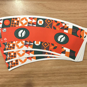 Ventilateur en papier couché simple face de haute qualité pour gobelets de boissons et de bière – Vente en gros - Product Image 3