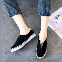 Chaussures décontractées en toile pour femmes, sans lacets, légères, respirantes, plates, pour la marche, support OEM ODM