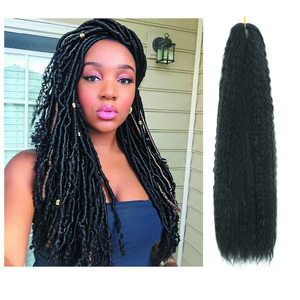 Grosir 22 inci 100g sintetis Afro Kinky <span class=keywords><strong>Twist</strong></span> <span class=keywords><strong>Crochet</strong></span> kepang ekstensi rambut Kuba memutar Marley mengepang rambut untuk wanita - Product Image 1