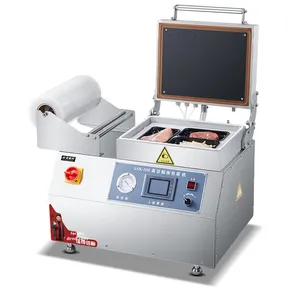 Fully Automatic Electric High Rigidity <b>Vacuum</b> Skin-Packaging Machine for Barbecue Salmon Steak Seafood Durian Meat Foil - Product Image 1