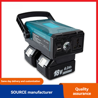 Convertisseur d'alimentation sans fil pour extérieur, compatible avec la batterie Makita 18V, AC110V 220V 150W 300W, type C USB, transformateur d'alimentation DIY