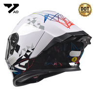 Casques de moto intégraux de haute qualité certifiés DOT, design personnalisé avec casque de vélo confortable, vente en gros d'usine