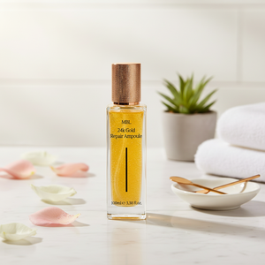 Ampoule réparatrice MBL 24K Gold 100ml, soin du visage régénérant nourrissant anti-âge, soin du visage pour peaux mixtes, anti-rides, K-Beauty - Product Image 3