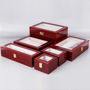Boîte de rangement et de présentation pour montres en bois avec peinture brillante KPP 610120 Dongguan Guangdong Emballage Bois rouge - Product Image 4