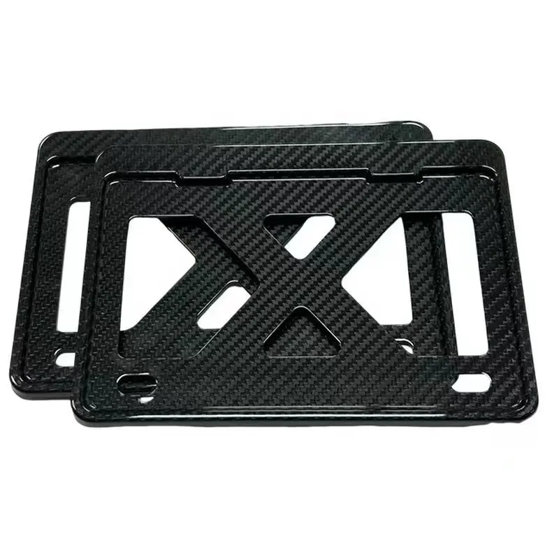 High quality CNC carbon fiber sheet customization 3k Carbon fiber license plate frame