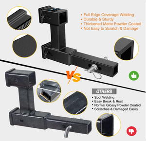 Extension d'attelage de <span class=keywords><strong>remorque</strong></span> Riser réglable de 7 à 1/2 pouces avec kit d'écrou de boulon pour rallonge de récepteur de 2 pouces à 10 pouces - Product Image 4