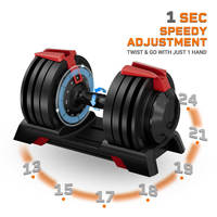 Ensemble d'haltères réglables 24 kg 3-en-1 : Kettlebell, Barre d'haltères et Haltères lestés pour la musculation à domicile et l'entraînement de force – Équipement de fitness robuste