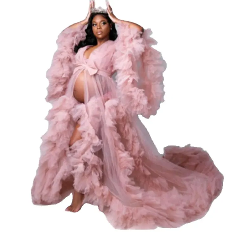 loll pregnancy photograph skirt robe Sexy Summer Mesh Fabric for Cat Dresses Maternity Dress