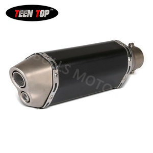 exclusivo de acero inoxidable universal de <span class=keywords><strong>escape</strong></span> de la motocicleta <span class=keywords><strong>doble</strong></span> <span class=keywords><strong>salida</strong></span> de <span class=keywords><strong>escape</strong></span> para scooter/de la motocicleta - Product Image 1