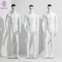 Maniquí Deportivo de Plástico Blanco Brillante de Cuerpo Completo para Ropa, Talla Masculina