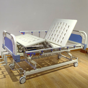 Cama de Hospital Manual con Manivela, Tres Funciones, con Barandas, para Cuidado en el Hogar y Pacientes Mayores - Product Image 2
