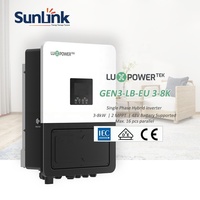 Système d'énergie solaire hybride Luxpower GEN3-LB-EU 6K 6KW 48V avec onduleur monophasé et chargeur solaire MPPT 20A