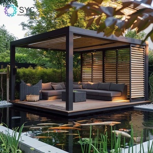 Waterproof Electric Louvered <strong>Pergola</strong> Roof Factory Gazebo Garden Bioclimatic Eco-Friendly Nature Outdoor Aluminium <strong>Pergola</strong> - Product Image 1