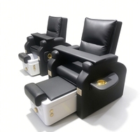 Fauteuil de pédicure avec dossier inclinable, fauteuil de spa pour les ongles, fauteuil de massage des pieds portable pour salon de beauté, salon de manucure