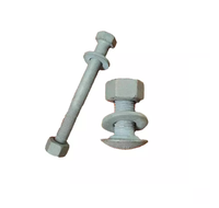 Vis et écrous TR M16*45 Grade 5.8, galvanisés sur mesure, pour barrières de circulation, produit personnalisé pour le Maroc