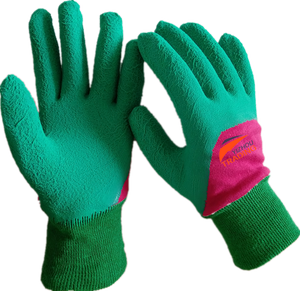 قفازات عمل عالية التحمل مطلية بالنخيل من اللاتكس المتموج مع قبضة ممتازة - Product Image 5