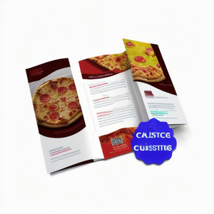 Folletos de menú de comida rápida personalizados de alta calidad Servicio de impresión de folletos Folleto a todo color Insertar Impresión de tarjetas para productos de <span class=keywords><strong>Amazon</strong></span> - Product Image 1