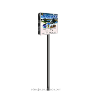 Boîte lumineuse rectangulaire suspendue à LED solaire en aluminium résistant aux intempéries pour affichage publicitaire extérieur pour stand d'exposition - Product Image 1