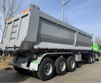 Promotion : Semi-remorque benne à trois/quatre essieux, capacité 40-80 tonnes, robuste, en acier, 20/40 pieds, pour le transport de gravier
