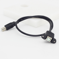 Câble de montage sur panneau USB personnalisé Type B Câble de rallonge mâle à femelle pour montage sur panneau Cordon de données d'imprimante