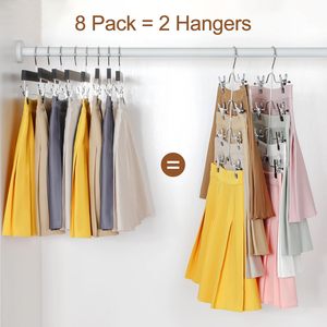 Cintres en acier inoxydable en gros avec pinces antidérapantes pour l'affichage en magasin et en vitrine - Product Image 4