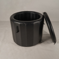 Baignoire à glace pliable en PVC, baignoire gonflable portable avec couvercle et protection pour les athlètes, utilisation en extérieur