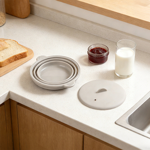 Mini ramequin individuel rond en silicone écologique avec couvercle - Product Image 2