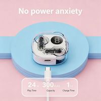 Écouteurs sans fil Ear Space Capsule Mini HIFI avec affichage numérique LED, réduction du bruit, 3 heures d'autonomie, TWS, AAC 5.3