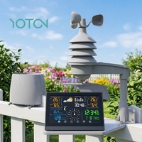 Horloge de table numérique ABS OEM à prix d'usine, multifonction, avec indicateur de vent, pluie, phases de lune, température, station météo, IP65, écran LCD