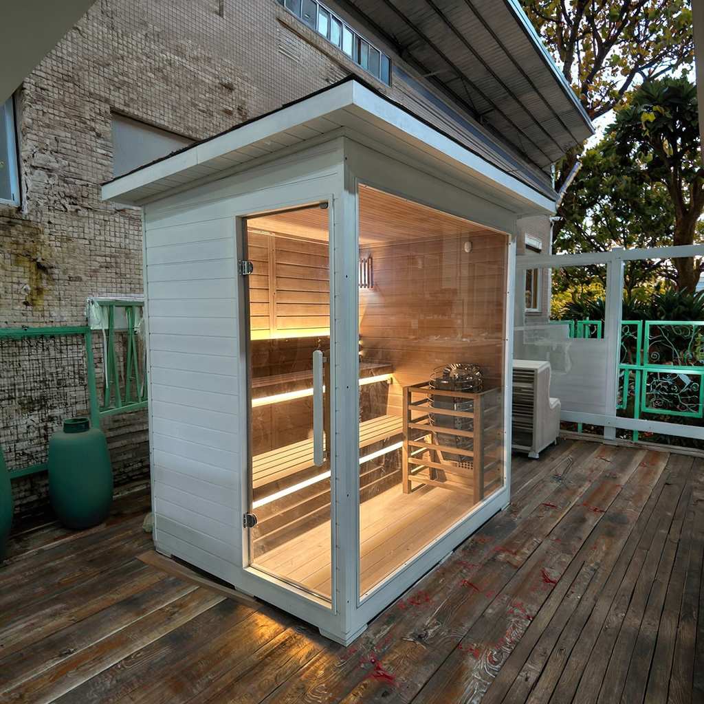 Chinese Sauna - Outdoor Solid Wood 4-6 Person Room
