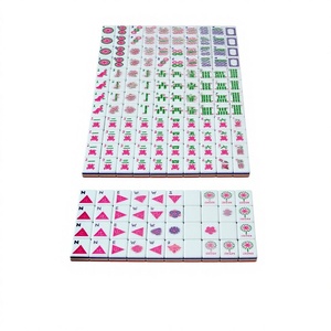 Jeu de <span class=keywords><strong>Mahjong</strong></span> américain de style occidental avec base en acrylique pour adultes – Divertissement par jeux de cartes et de société - Product Image 1