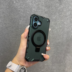 Funda de teléfono móvil a prueba de golpes Kickstand para <span class=keywords><strong>iPhone</strong></span> <span class=keywords><strong>12</strong></span> 13 14 Plus 15 16 17 Air <span class=keywords><strong>Pro</strong></span> Max contraportada con soporte de anillo magnético - Product Image 6