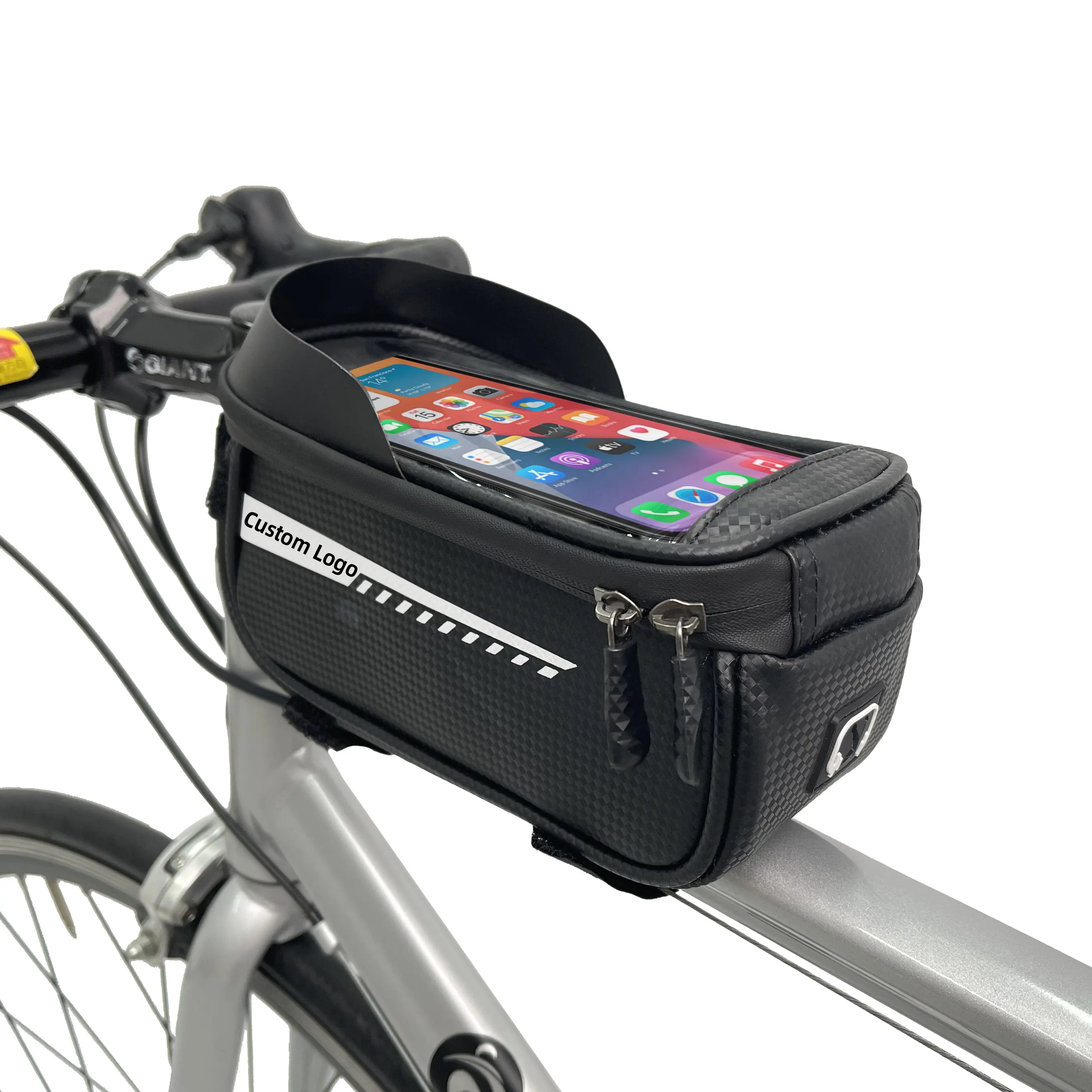 REYGEAK Factory Price Custom Bike Phone Bag Bicycle Handlebar Frame Bag Waterproof GPS Mobile Phone Stand Cycling Navigation