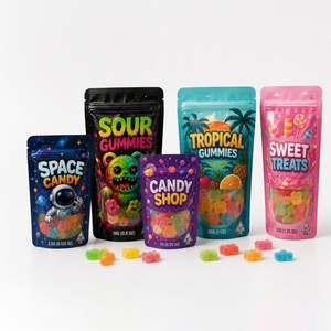 Venta Directa de Fábrica: Bolsas Mylar Ziplock a Prueba de Olores con Diseño de Grafiti para Niños, Color Liso, para Chicles - Product Image 1