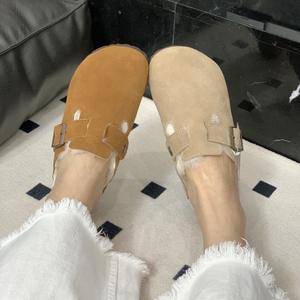 Женские полусапожки Sangpo Birkan с круглым носком, на толстой подошве, осенне-зимние, новые, с мехом, верх из натуральной коровьей кожи, с пробковой стелькой, модель Mao Mao - Product Image 3