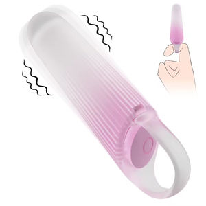 Pink Finger Power Bullet <b>Vibrator</b> Mini Electronic <b>Vibrator</b> Massage Vaginal <b>Vibrating</b> Finger Sleeve - Product Image 1