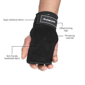 Titness Protège-paume antidérapant en cuir pour l'haltérophilie, les soulevés de terre et les tractions - Product Image 4