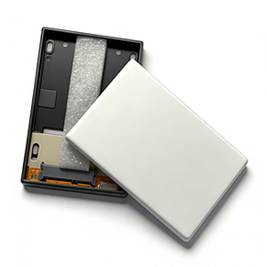Carcasa Externa para Disco Duro SSD/HDD <span class=keywords><strong>SATA</strong></span> de 2.5 Pulgadas, de Alta Velocidad, de Aluminio, Sin Herramientas, AOTECH, 5Gbps, <span class=keywords><strong>Micro</strong></span> <span class=keywords><strong>USB</strong></span> 3.0, Negro/Plateado - Product Image 1