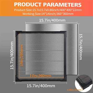 Plataforma de Mesa de Trabajo de Panal de Abeja de Tamaño Personalizado Grande para Máquina de Corte y Grabado Láser CO2, Cama Láser de Panal de Abeja - Product Image 4