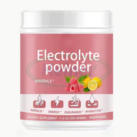 Poudre d'électrolytes en vrac biologique OEM pour boisson hydratante, supplément énergétique sans sucre et sans vitamines, mélange de poudre d'électrolytes à marque privée