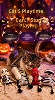 Jouet pour chat Halloween Mummy Skull, résistant aux morsures, apaisant, durable, nœud en corde, couineur, peluche, en stock